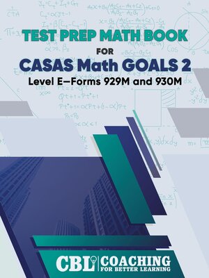 cover image of Test Prep Math Book  for  CASAS Math GOALS 2  Level E-Forms 929M and 930M